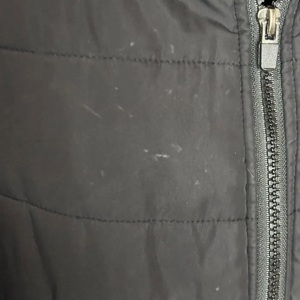 Fabletics Black Lightweight Quilted Zip-Up Performance Jacket - Size Large